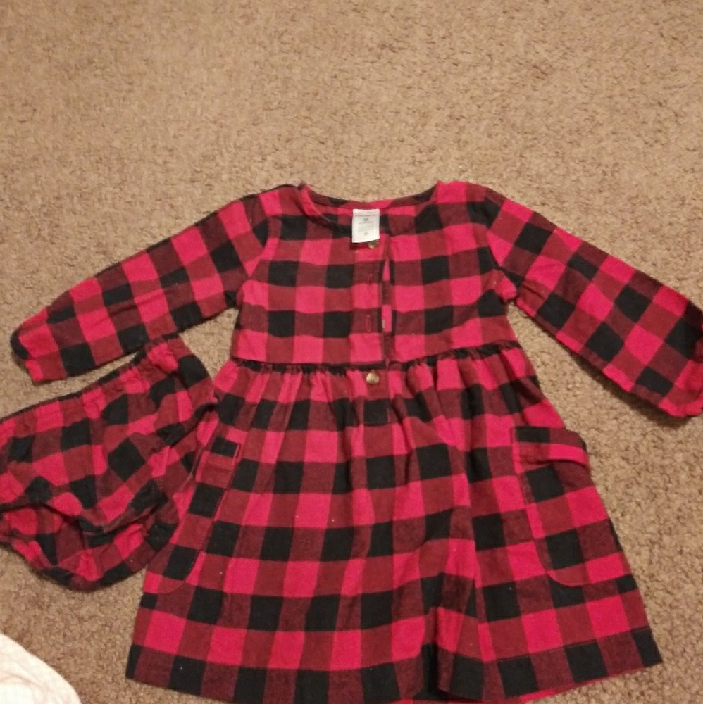 Baby dress with diaper cover.